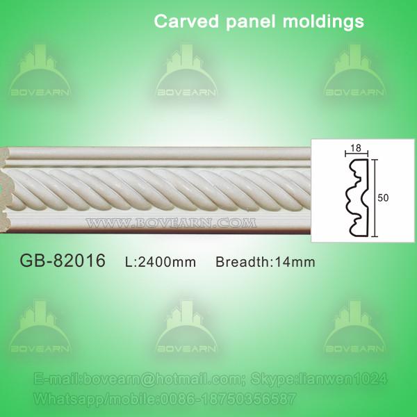 European- style Environmental Decorative PU Plain Panel Mouldings