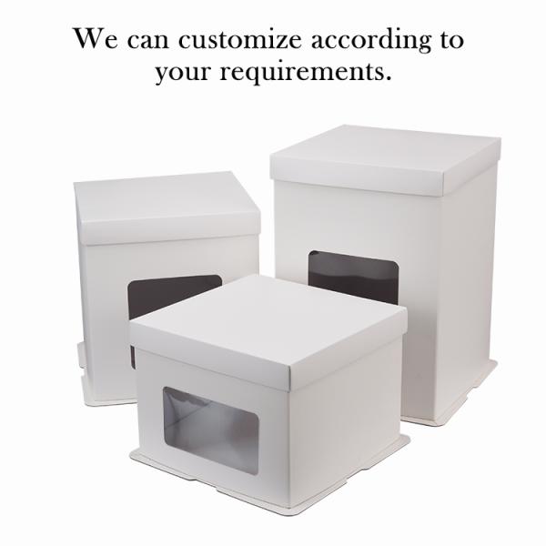 Handmade Luxury Custom Cake Box 6 8 10 Inch Party Baked Food Packaging