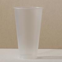Copo de plástico de PP ecológico Copo de PP descartável Capacidade de 17 oz com tampa de cúpula de logotipo personalizado