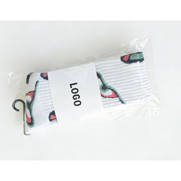 Sporty SOCKS for men and women made from cotton polyester and spandex blend designed for daily life and sports with jacquard technology pattern