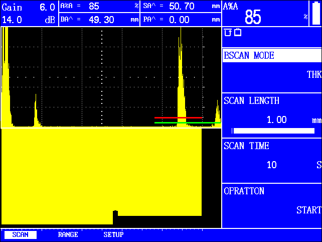 Digital Portable DAC, AVG Curves Ultrasonic Flaw Detector / UT Flaw Detector FD350USM60
