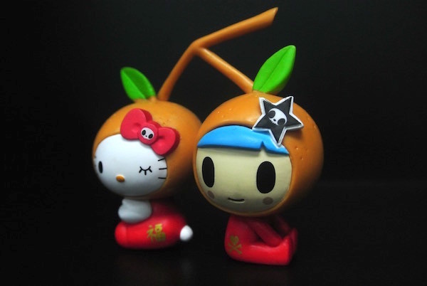 Orange Fruit Custom Plastic Toys Hard Figure Lovely For Promotion Gift