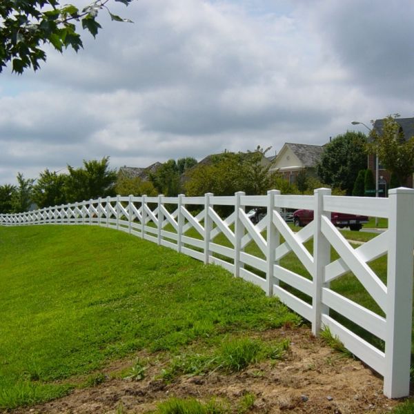 UV Resistance PVC Ranch Fence Black / White Color 1.2m 1.5m