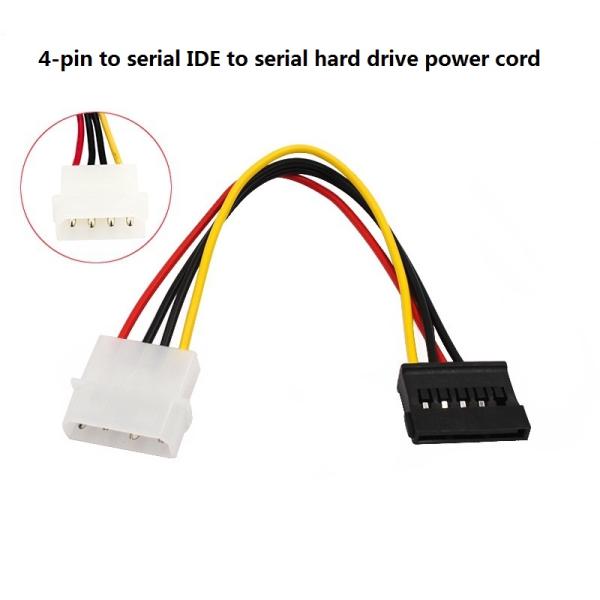 Двойной Pin Molex 4 к 8 шнур питания жесткого диска удлинительного кабеля Pin OD6mm SATA