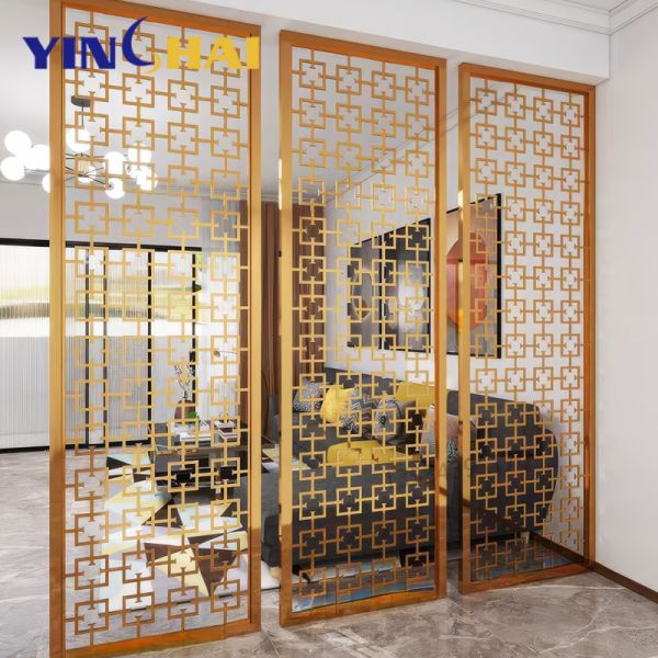 Waterproof Stainless Steel Screen Partition Easy Installation Metal Room Dividers Partitions
