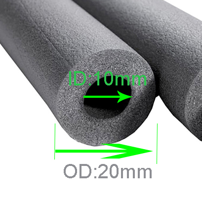 Высокая плотность закрытой клетки эластомерной пенной изоляционной трубы для спортзала EPDM CR PE NBR