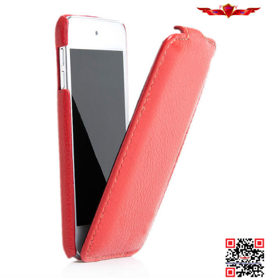 100% Perfect Fit Genuine Leather Flip Cover Case For Ipod Touch 5 High Quality Durable