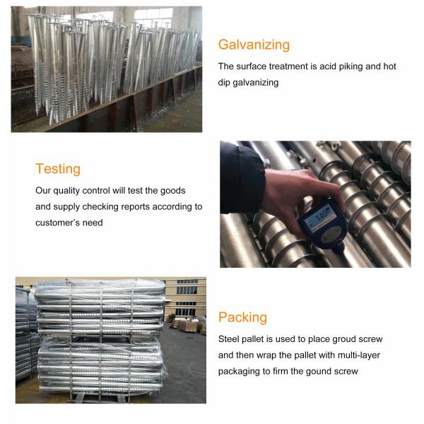 Vis de terre galvanisées en métal, ancrages hélicoïdaux pour sol, vente chaude