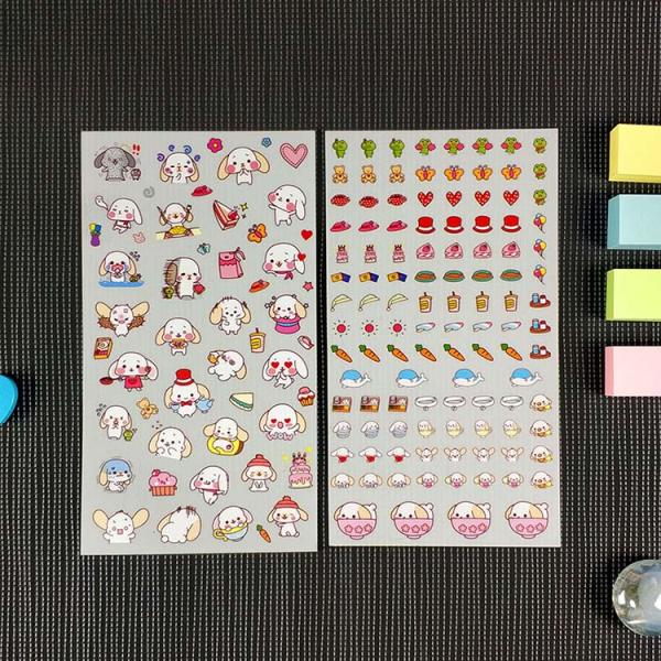 Odor Free Cartoon Sticker Sheet Screen Printing 1mm Custom Vinyl Sticker