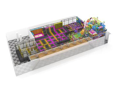 Candy Themed Trampoline Park Equipment , 20m Width Kids Exercise Trampoline