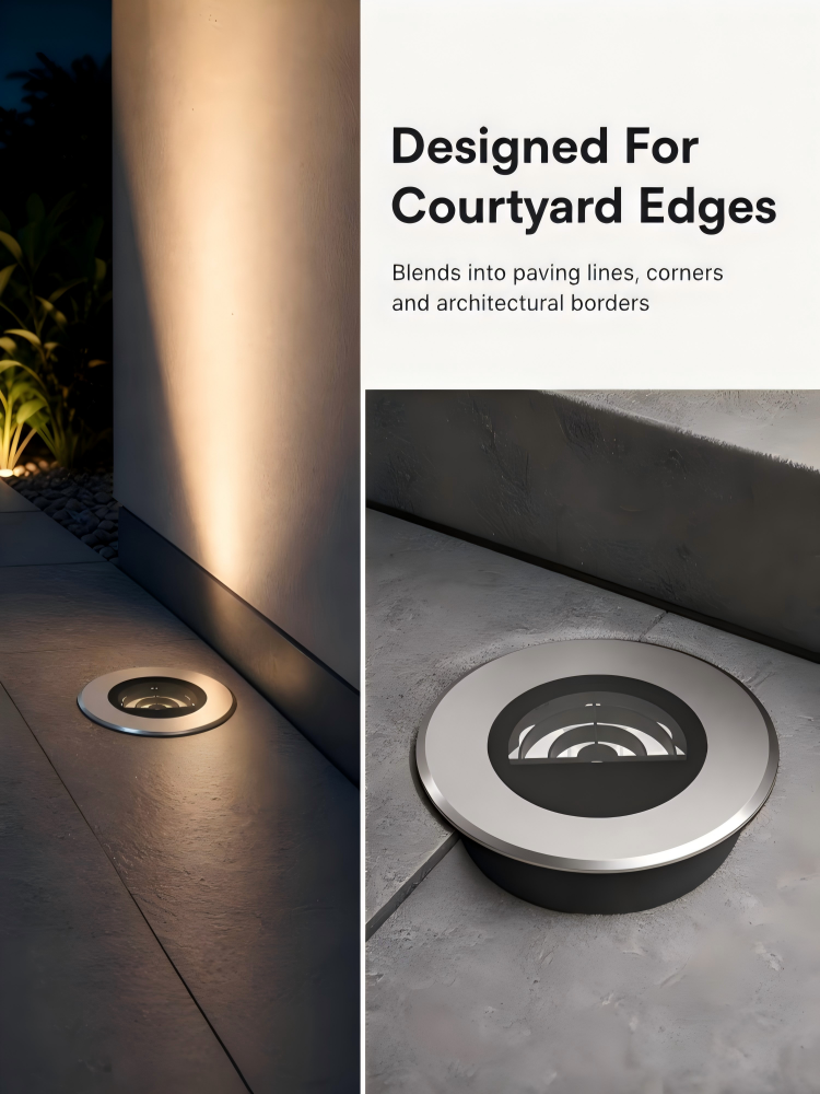 5W Low Profile In Ground Spot Light Ultra Slim 43mm Recessed Ground Lights DC24V MB100