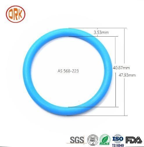 0.5mm - 1000mm 568 Anel de borracha de silicone azul de vedação Anel de borracha RoHS Anel O plano