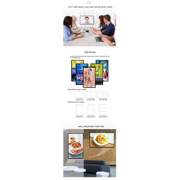 Wifi HD Bluetooth 500nits цифров Signage IPS дисплея Lcd