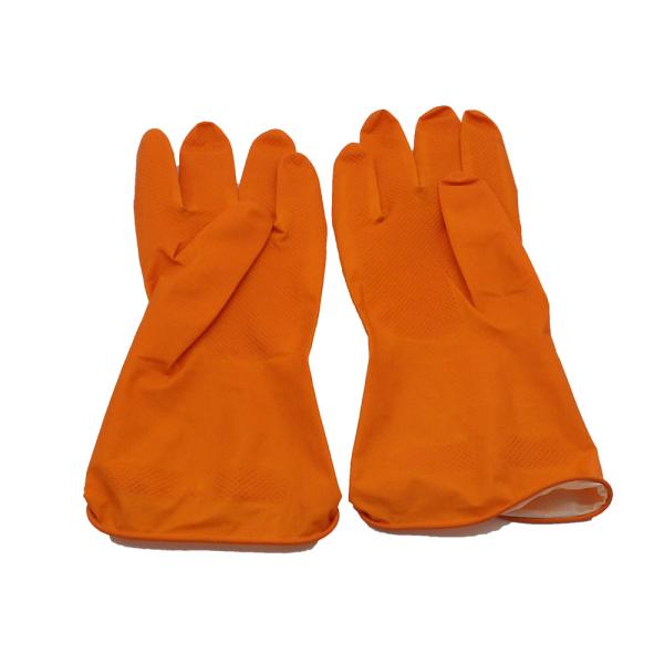 Перчатки L50g Dishwashing Flocklined гибкого погружения кухни резиновые