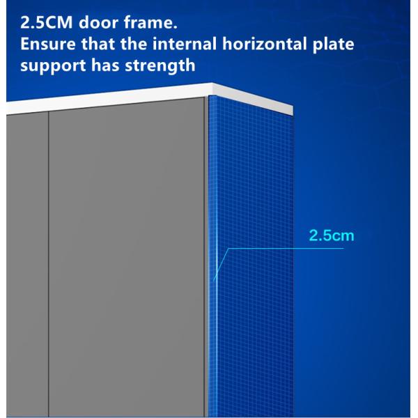 Steel Large Storage Instrument Medicine Display Cabinet , W850*D390*H1800mm Hospital Room Cabinets