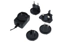 黒 男性 交換可能なプラグ 電源アダプタ OCP OLP OVP 保護 1A 100-240V 入力電圧