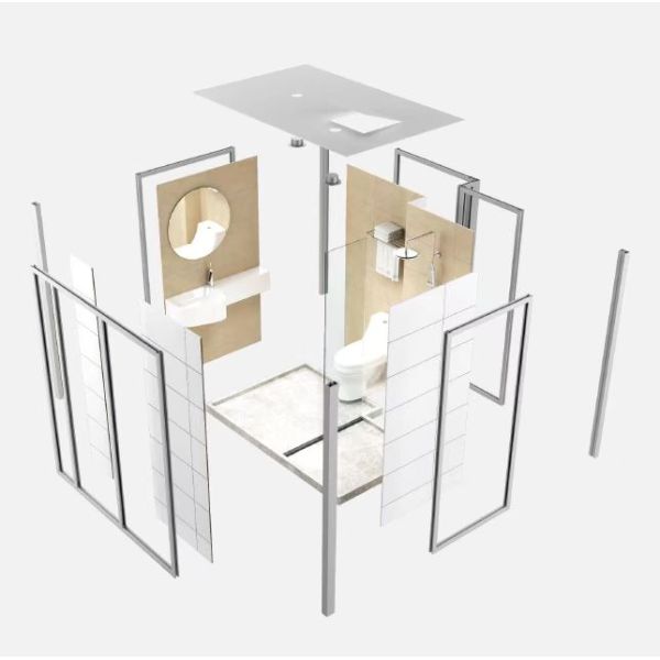 Complete SMC Integrated Prefabricated Bathroom Unit  modular complete bathroom