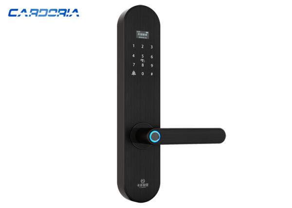 Streamline Design Fingerprint Keyless Door Lock , Zinc Alloy Smart Fingerprint Door Lock