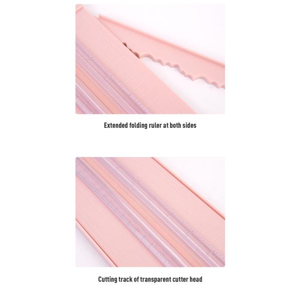 12 Fonctions Coupeuse de papier A4 Dentelle coulissante ligne pointillée et plus en rose ou couleurs personnalisées