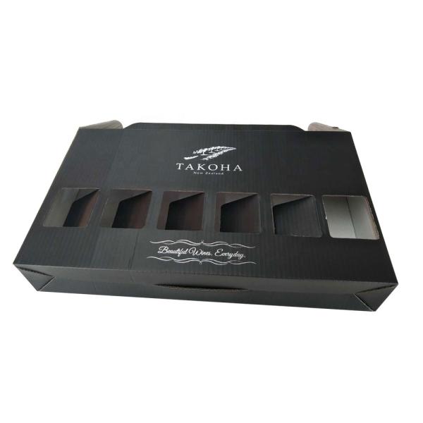 Waterproof Black Corrugated 12 Bottle Wine Gift Box