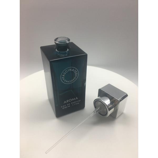 Атомизатор флаконов духов 50ml прямоугольника стеклянный роскошный с квадратной крышкой