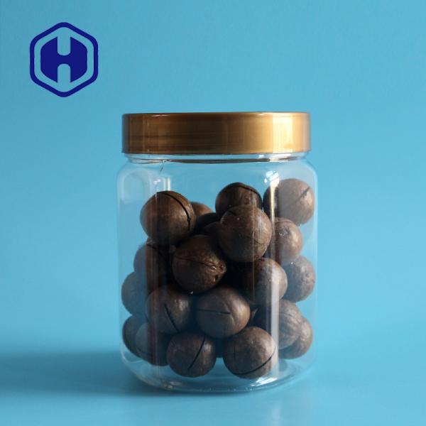 PET Hexagon Transparent Plastic Jar 660ml Nuts Packaging
