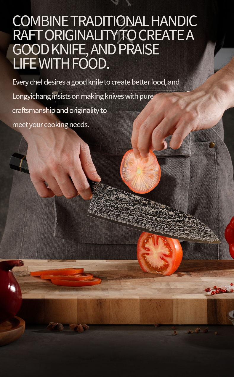 Japanese SLD Steel Gyuto Knife – Hand-Forged 33-Layer Damascus Professional Chef Knife