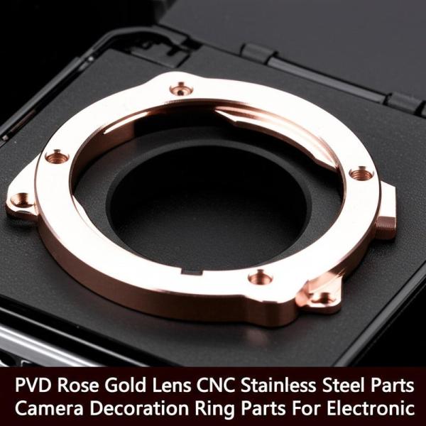 Anillo de cámara de acero inoxidable CNC PVD Oro Rosa ±0.01mm Tolerancia