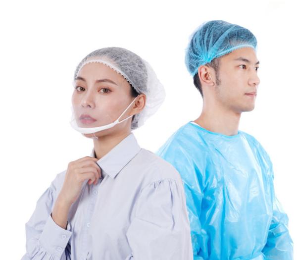 disposable non-woven bouffant cap with single or double elastic for medical use or food service