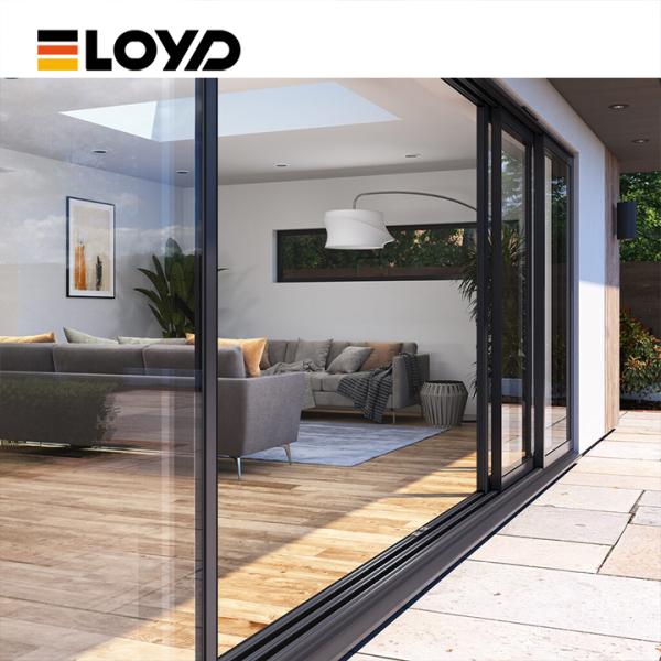 Florida Miami-Dade Approved Hurricane Impact Thermal Break Double Large Glass Aluminum Sliding Doors