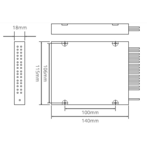 Тип SC APC коробки ABS Splitter Splitter 1x32 PLC плоскостного волновода оптический оптически
