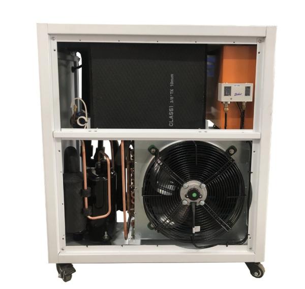 Quiet Operation Industrial Cooling Systems Chillers 2HP 5.67KW Built In Fan