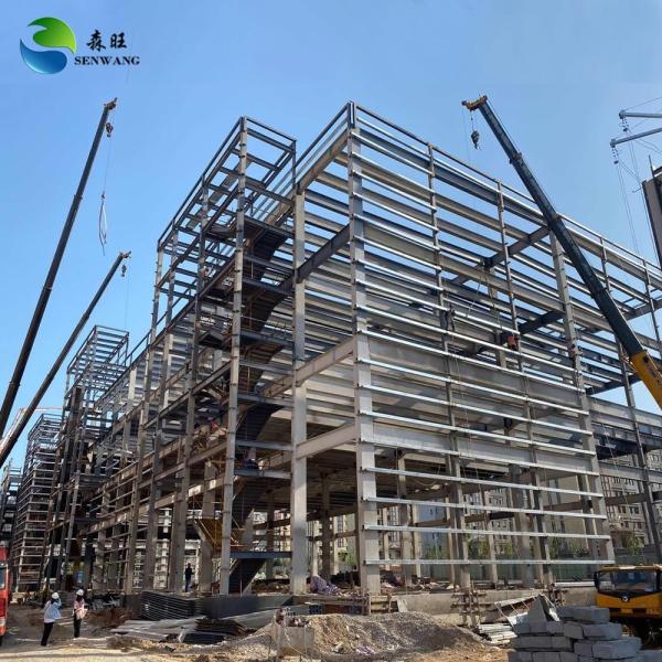 Light / Heavy Steel Structure Workshop With Heat Treated Frame Bolt Welded Connection