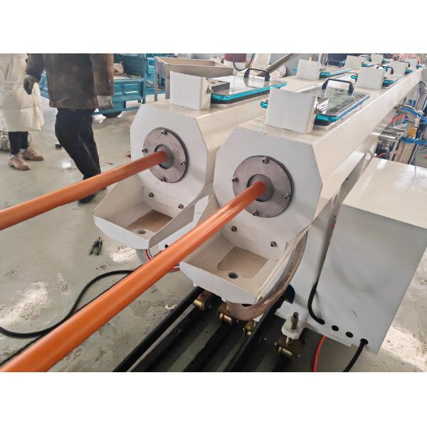 Plastic CPVC UPVC Dual Electrical Conduit Pipe Machine with 40 rpm Screw Speed