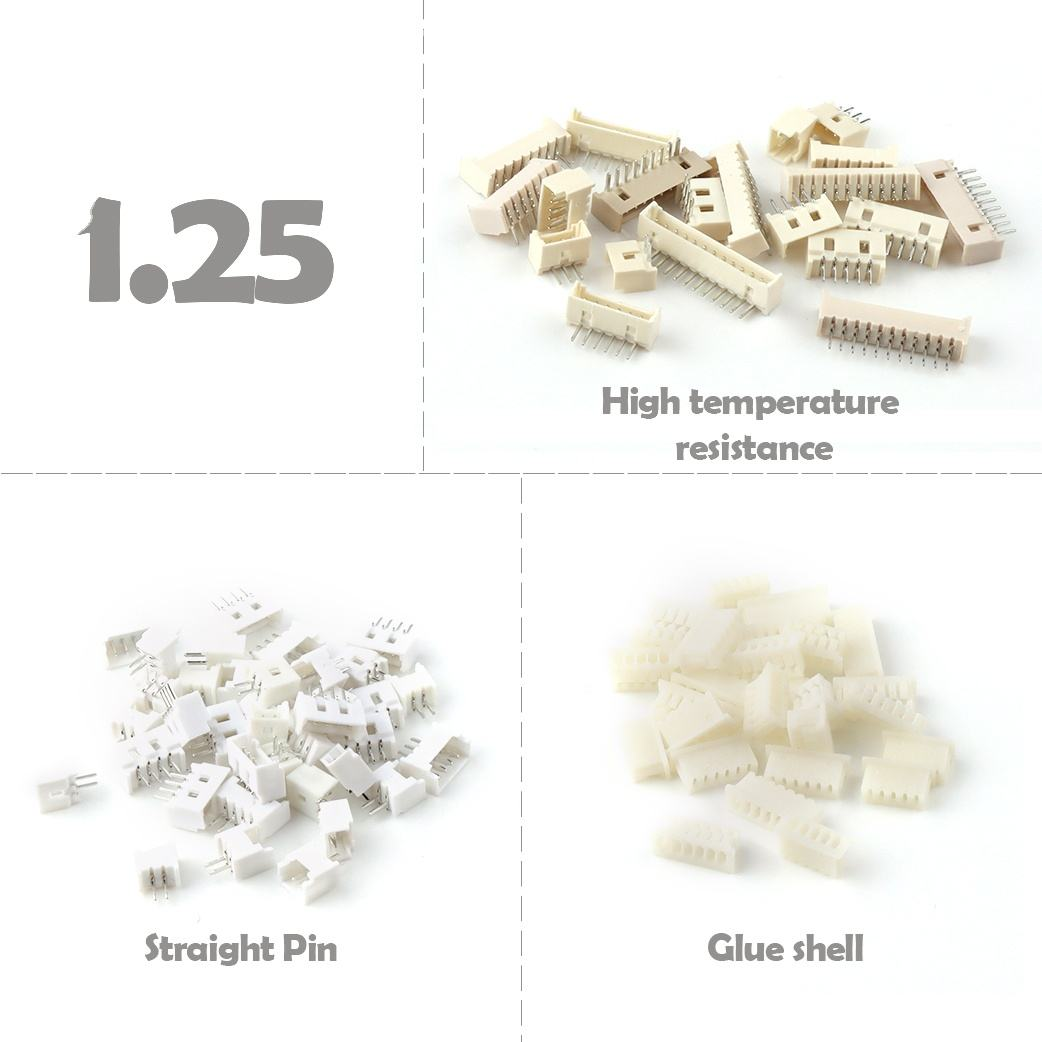 Wafer Connector 1.25mm Pitch 2-16 Pin Dip Right Angl Jst Wire to Board Connector