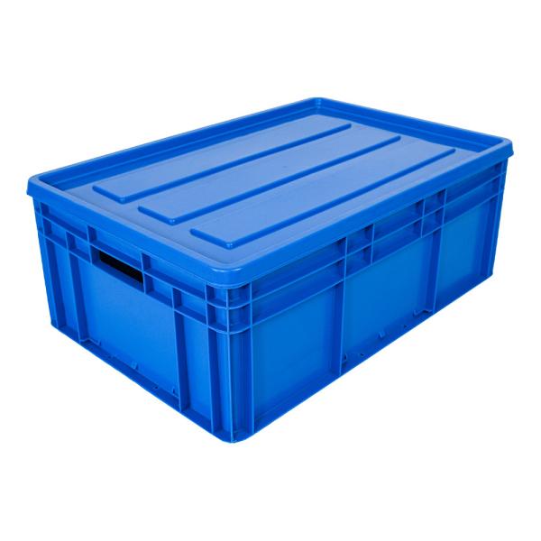 Sturdy Warehouse Tool Box Heavy Duty Stackable Euro Plastic Parts Bins Blue PE Material