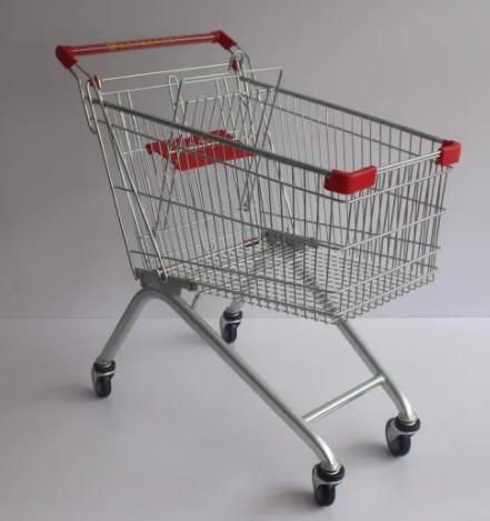 PU Wheels 100 Liter Unfolding Shopping Cart Supermarket
