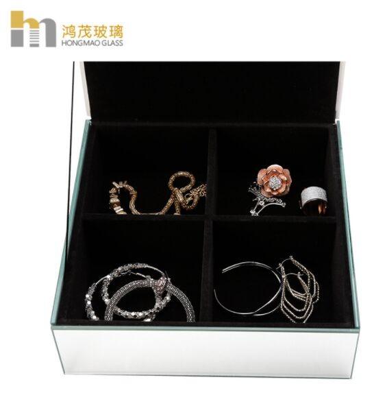 Customized Pattern Antique Mirror Jewelry Box Bracelet Organizer Classic