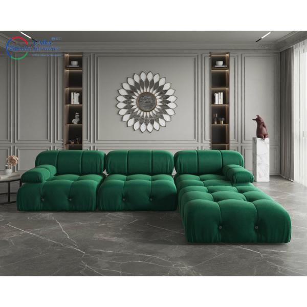 High-End Resistant Dirt Black Comfort Living Room Furniture Modular Luxury L Shape Sectional Sofa