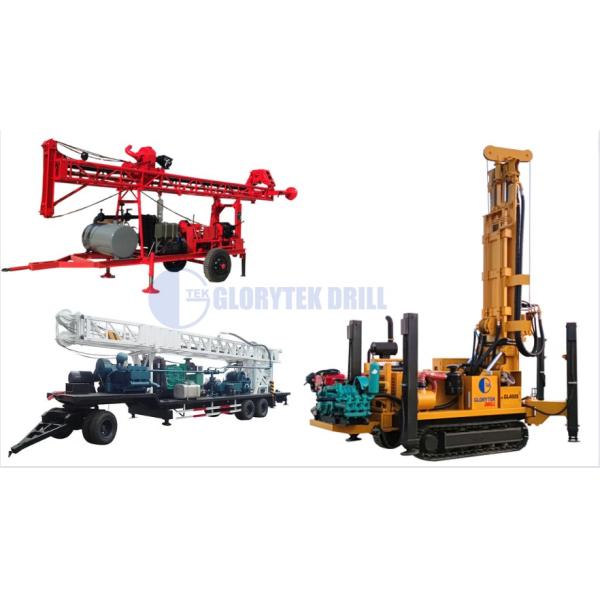 Горячая продажа Дизельный двигатель верхний молоток гидравлический вращающийся водопроводный скважина буровой установки с глубиной бурения 500 м