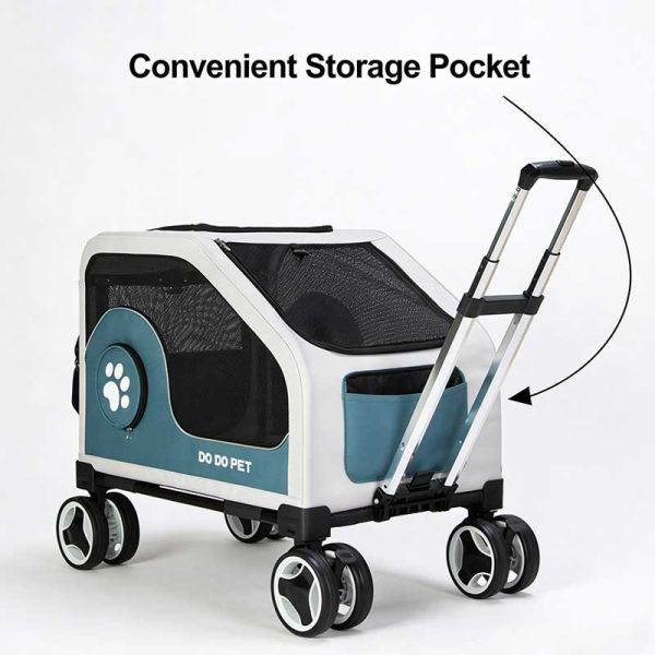 Terrain Pet Stroller Foldable Detachable Washable Comfortable Multi-Pet Travel Stroller B2B Wholesale