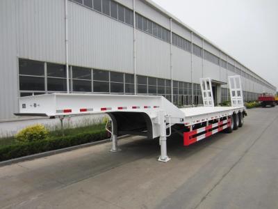 3 Axles 60 Tons Low Bed Low Platform Semi Trailers With Tire Number 28 Steel And Steel