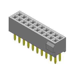 1.27mm Pitch Dual Row Straight Dip Mount Female Header Connector for Board to Board Applications