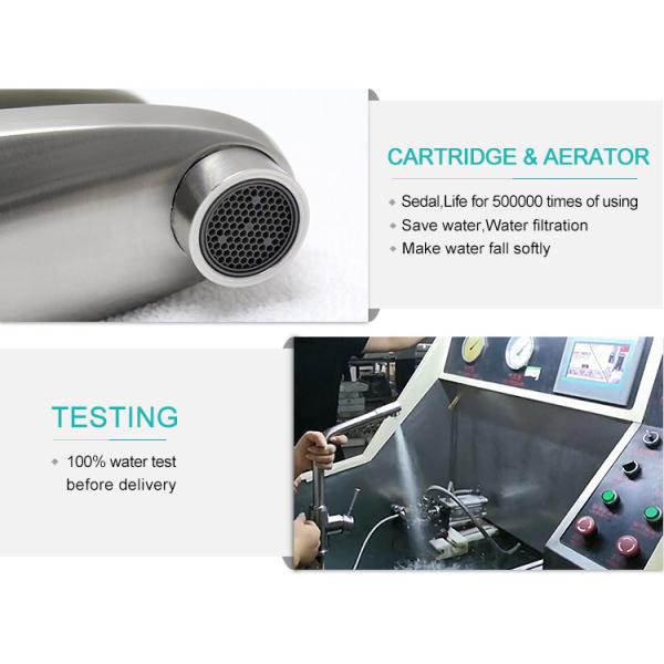 Top Mounted Bathroom 304 Stainless Basin Mixer Faucet