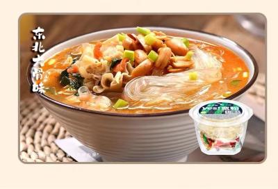 Vermicelli de batata doce não picante, não frita, com molho e ingredientes instantâneos de vermicelli