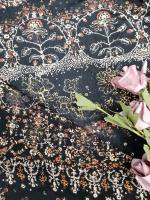 L'impression de Digital a tricoté le tissu imprimé floral de tissu de dentelle imprimé par tissu