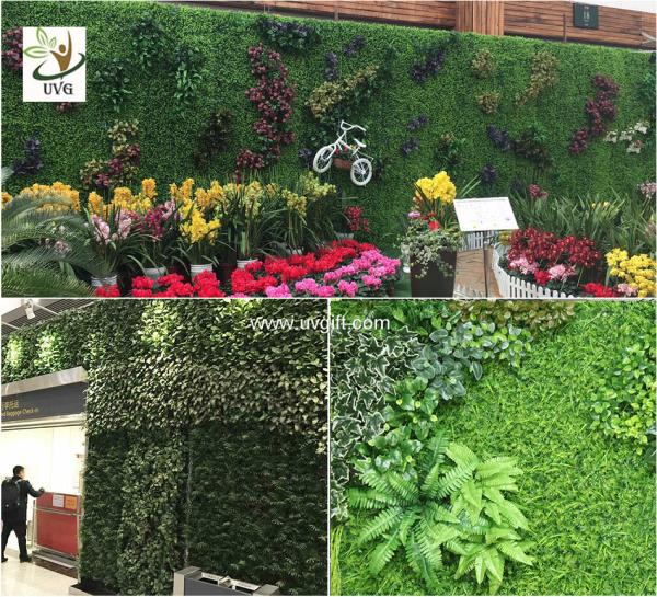 UVG 60*40cm fake outdoor plants artificial boxwood mat for green wall decoration GRS10