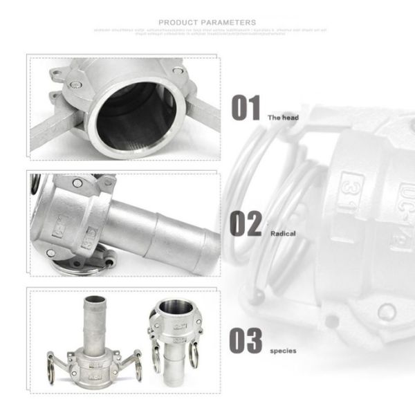 Camlock Type Hose Pipe Fittings Stainless Steel Aluminum Brass Quick Release Coupling