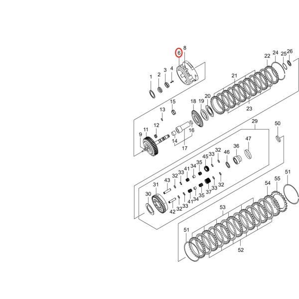 Ssangyong Korando Дизельная 6-ступенчатая автоматическая трансмиссия M11 DSI 6AT B2 Сборка тормозных поршней 0511-624044
