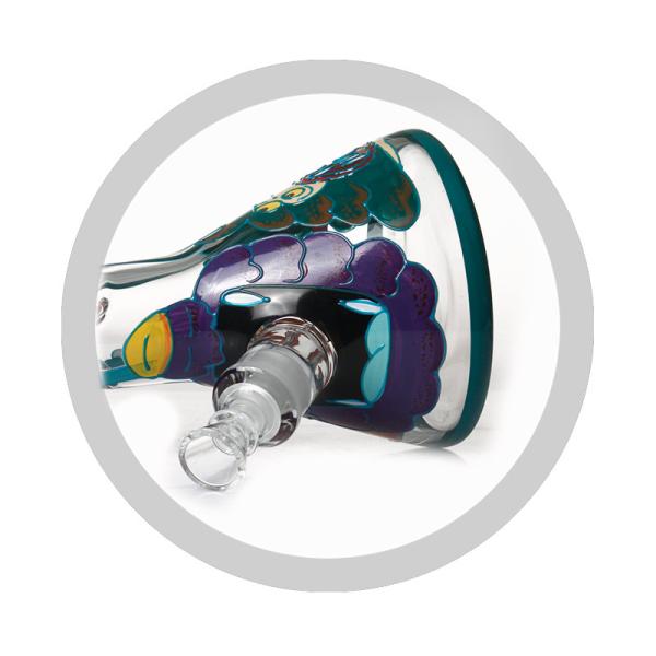 Rick And Morty Bong 7mm Thick UV Glass Water Bongs Night Luminous Products